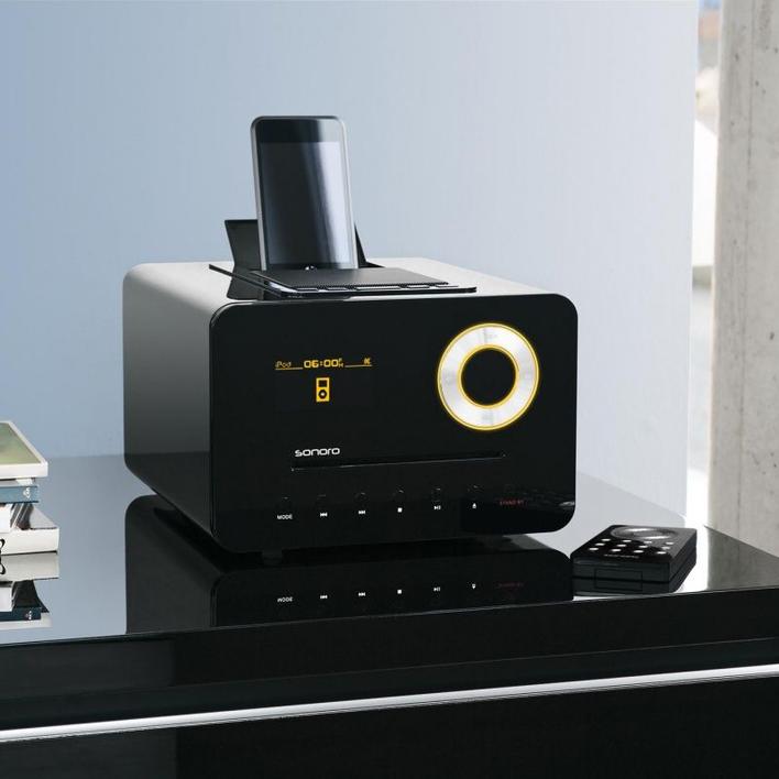 Sort mediaafspiller til smartphone