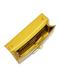 Yellow printed leather clutch bag